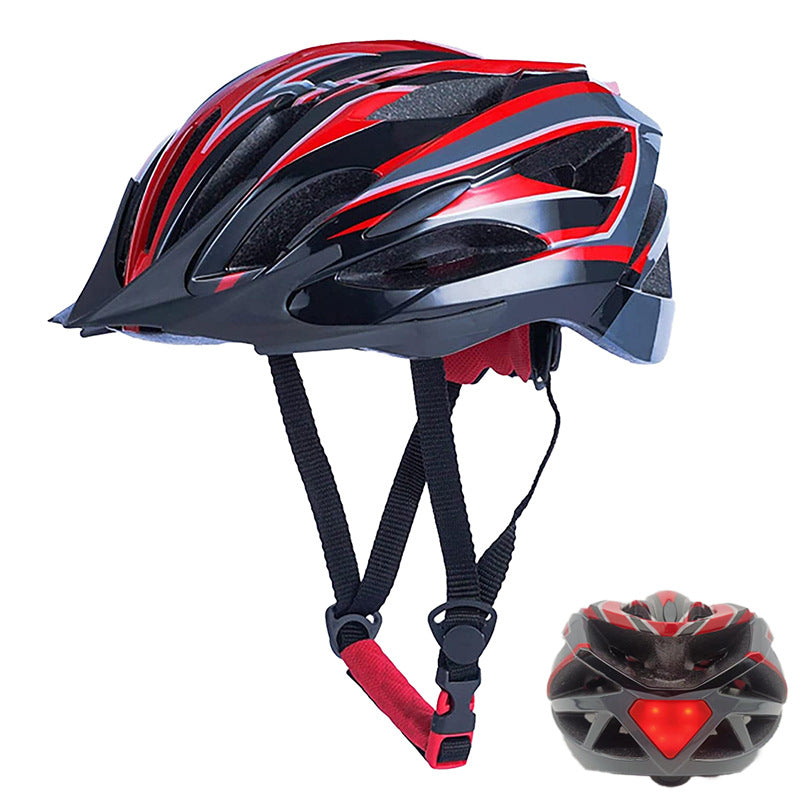 Bicycle helmet with LED rear light and optimal ventilation Bowlift