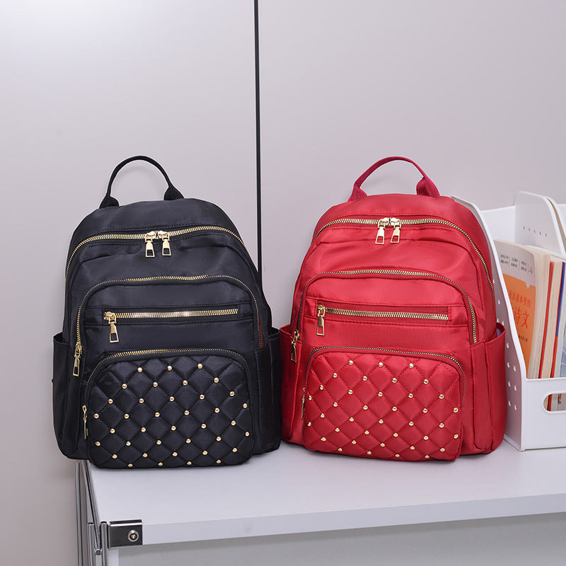 Chic Quilted Backpack with Multiple Pockets Bowlift