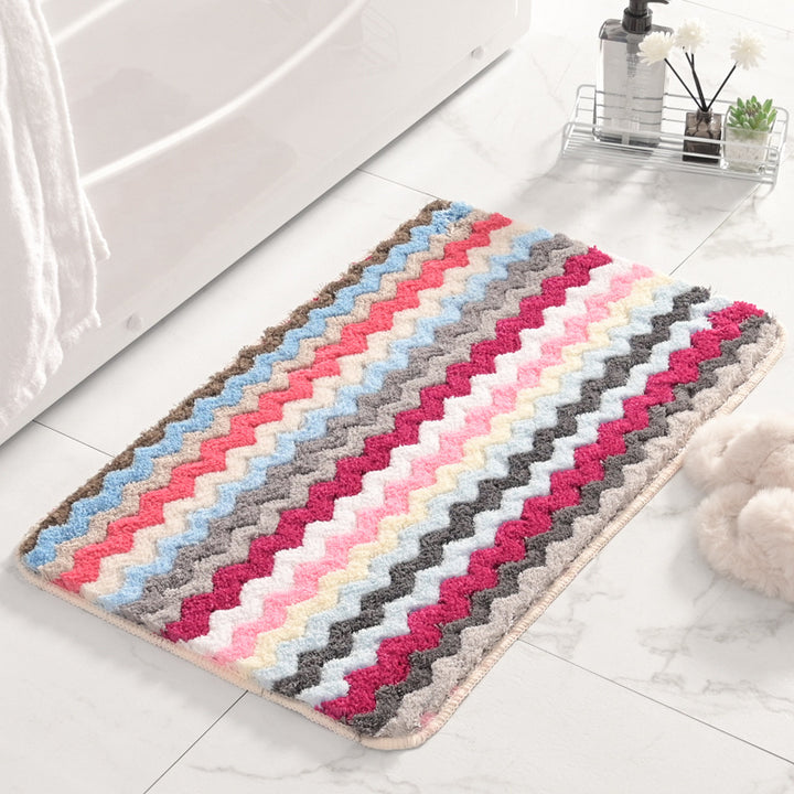 Fringed Chevron Bath Mat Bowlift