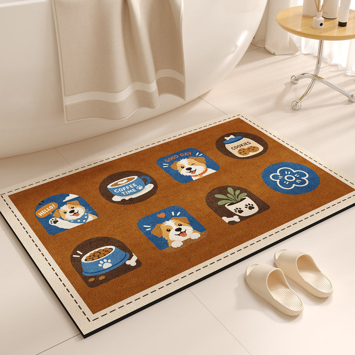 Cute Cartoon-Themed Bath Mat Bowlift