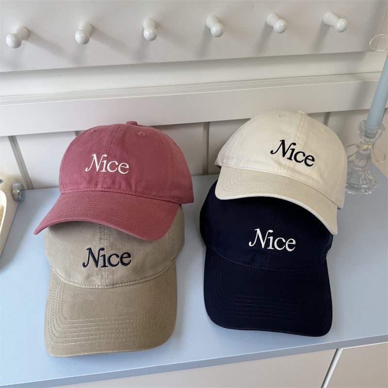 Women's Embroidered Cotton Baseball Cap Bowlift