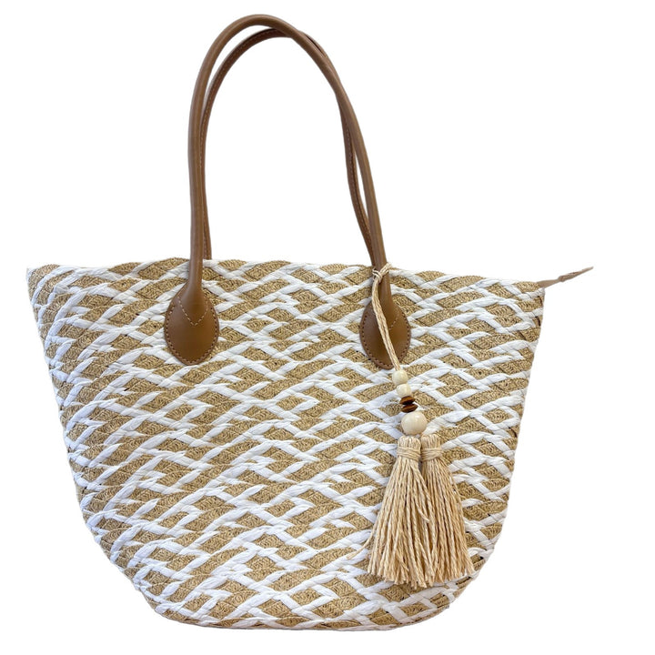 Handcrafted beach bag with elegant woven pattern Bowlift