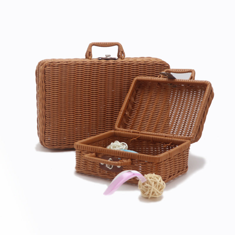 Handcrafted Woven Picnic Basket Bowlift