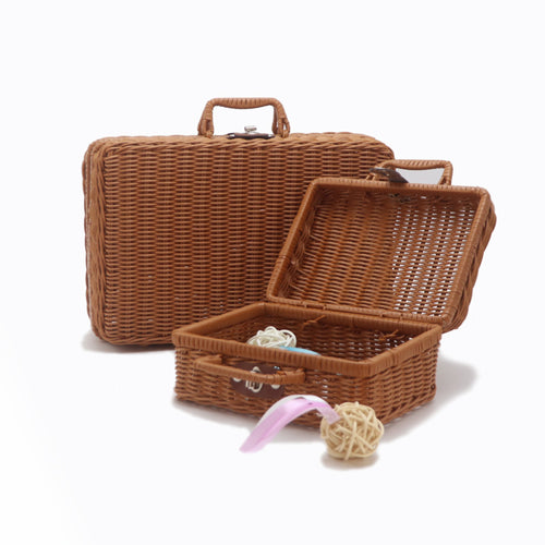Handcrafted Woven Picnic Basket Bowlift
