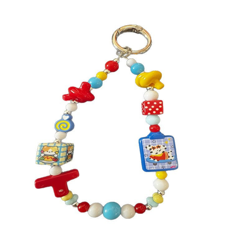 Colorful Themed Beaded Keychain Bowlift