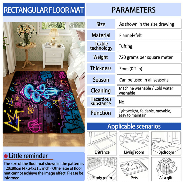 Psychedelic Artistic Area Mat