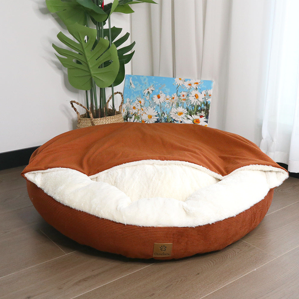 Round Cushioned dog bed