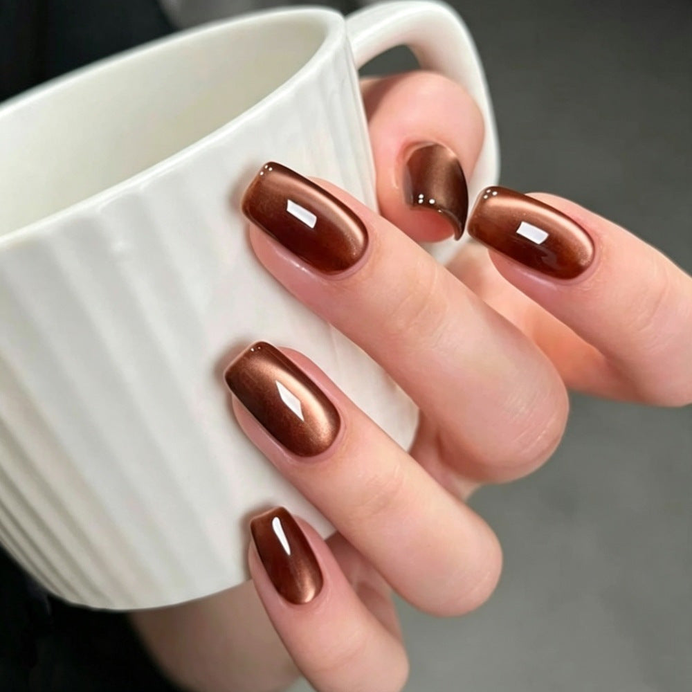 Glossy Short Nail Extensions
