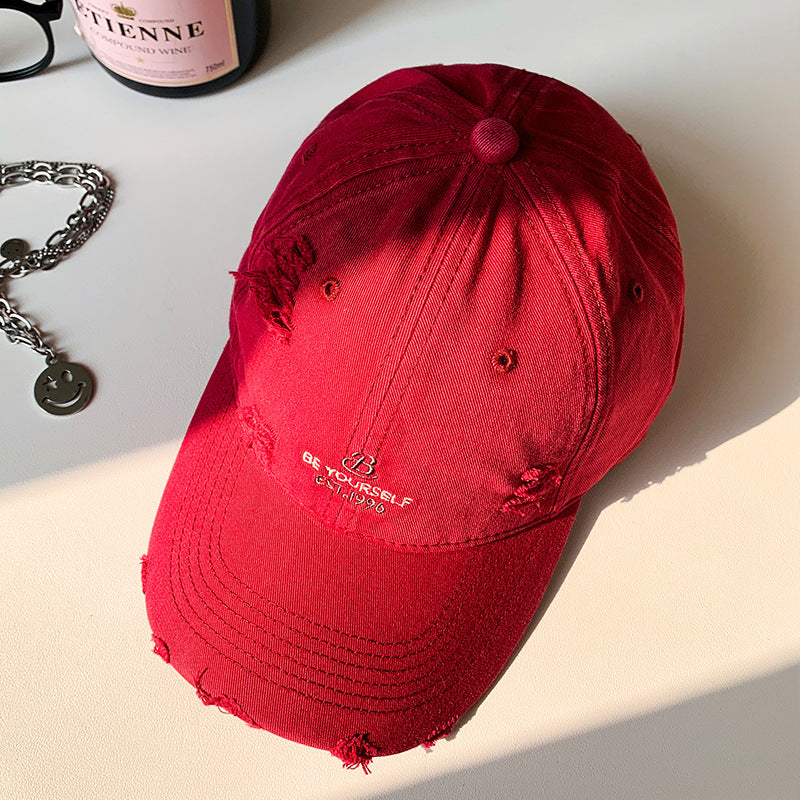 Women's Distressed Casual Baseball Cap Bowlift