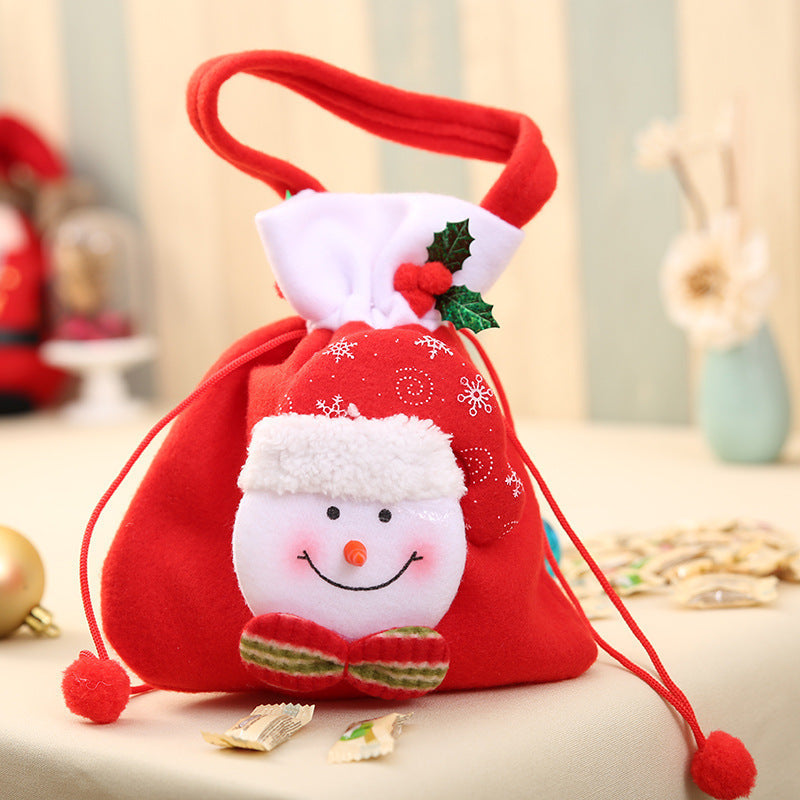 Cute Christmas gnome with gift sack Bowlift