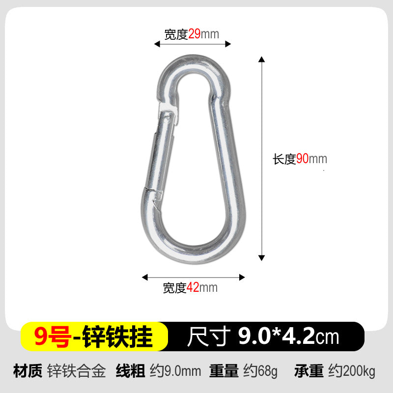 High-load abseiling rope with carabiner hook Bowlift
