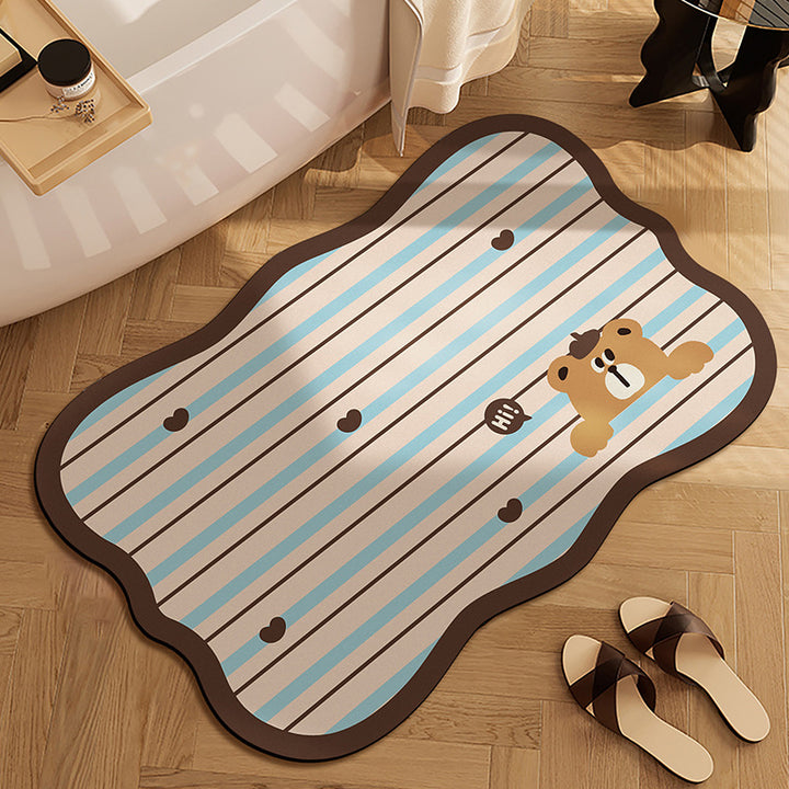 Cute Panda-Themed Bath Mat Bowlift