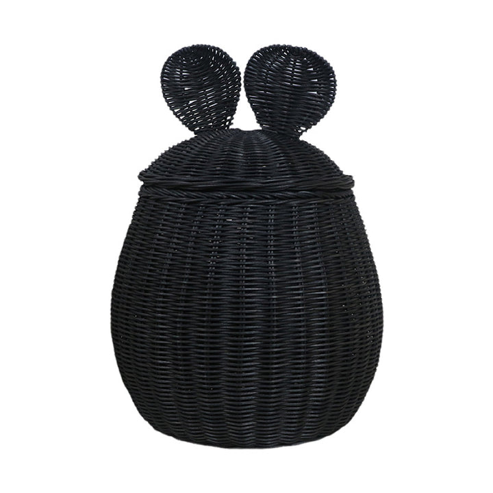 Decorative Woven Storage Basket with Lid Bowlift