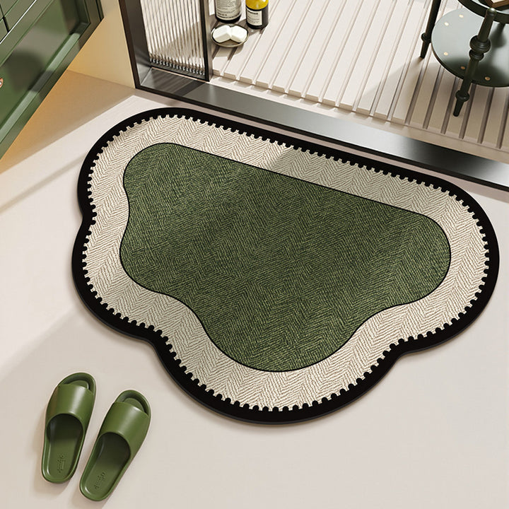 Elegant Herringbone Pattern Area Rug Bowlift