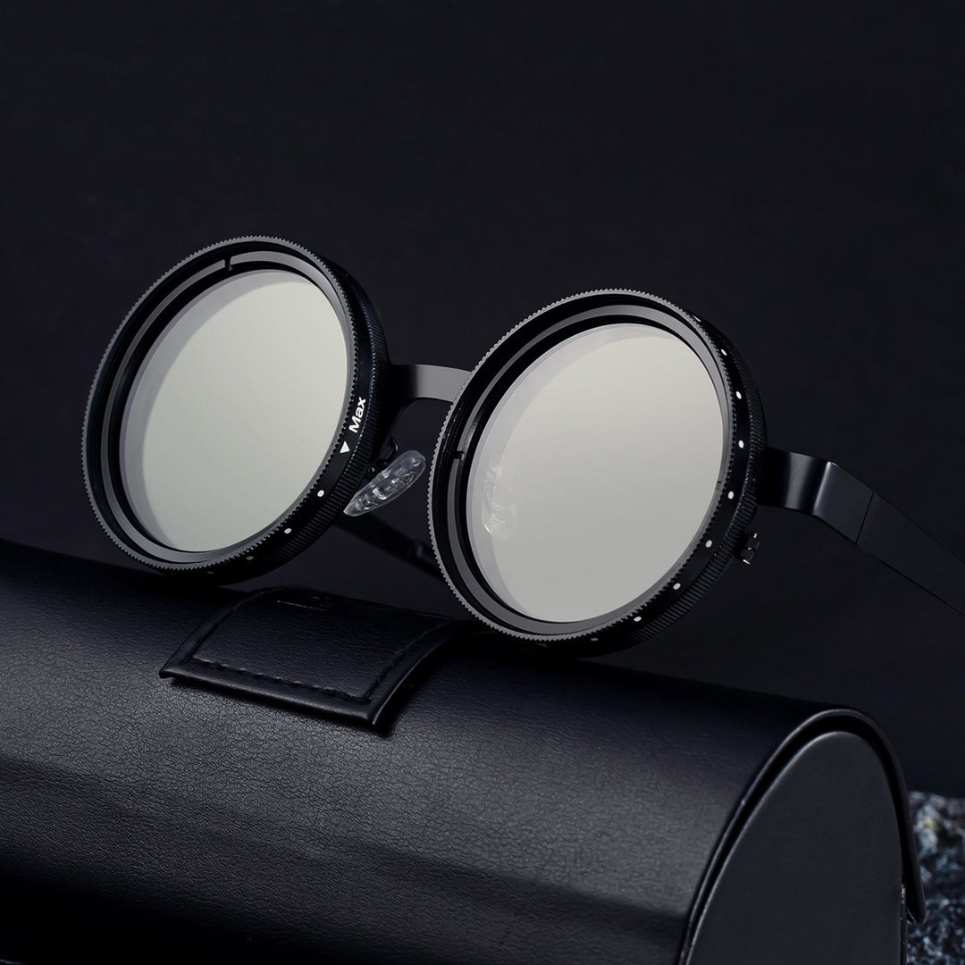 Ladies Round Retro Sunglasses with Distinctive Metal Frame Bowlift