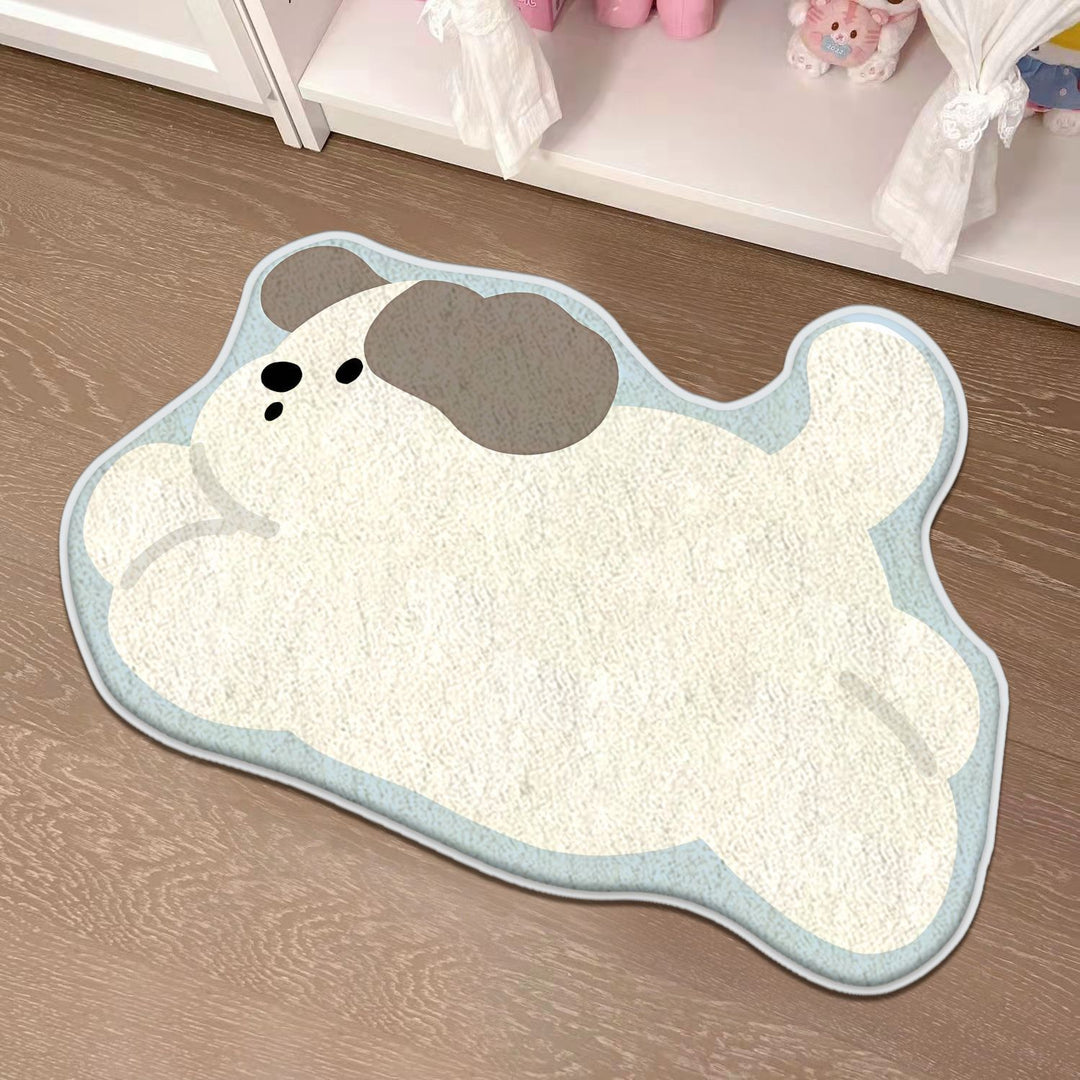 Children's Playful Cat-Shaped Area Mat Bowlift
