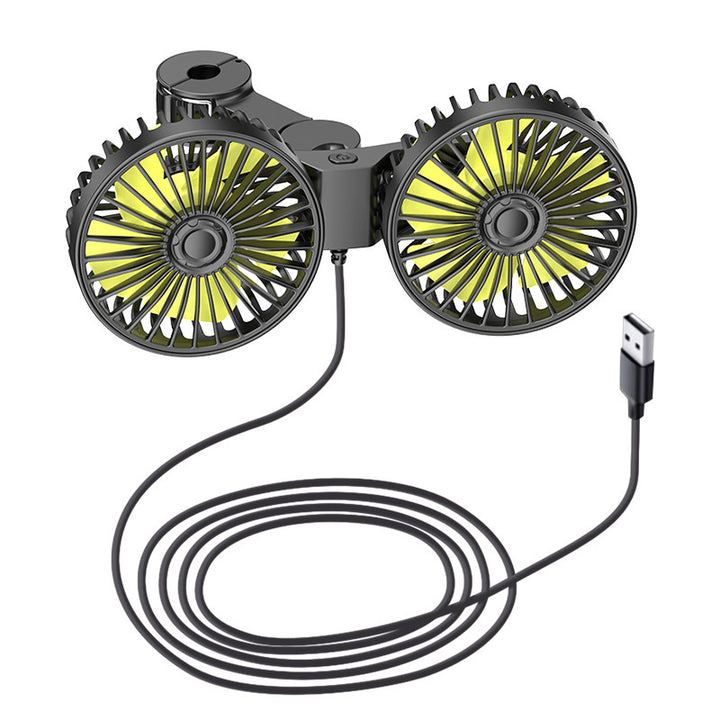Unisex Dual-Head Portable USB Desktop Fan Bowlift
