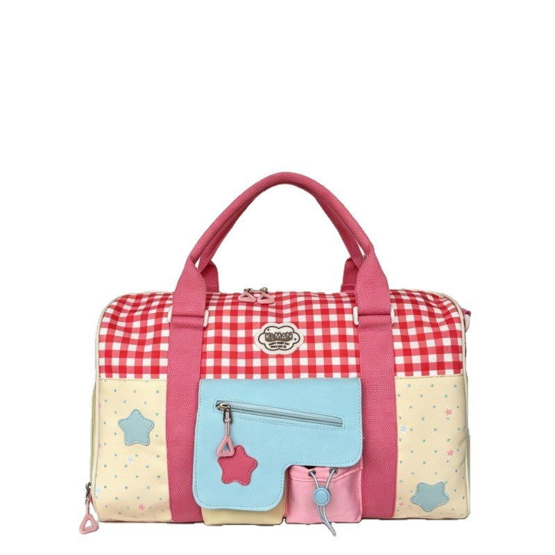 Playful Patterned Travel Duffle Bag Bowlift