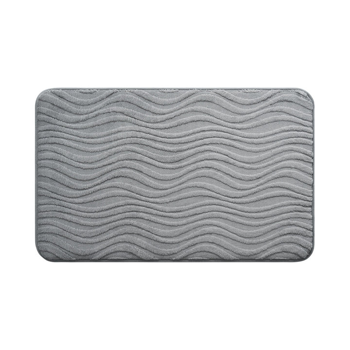 Abstract Wave Pattern Bathroom Mat Bowlift