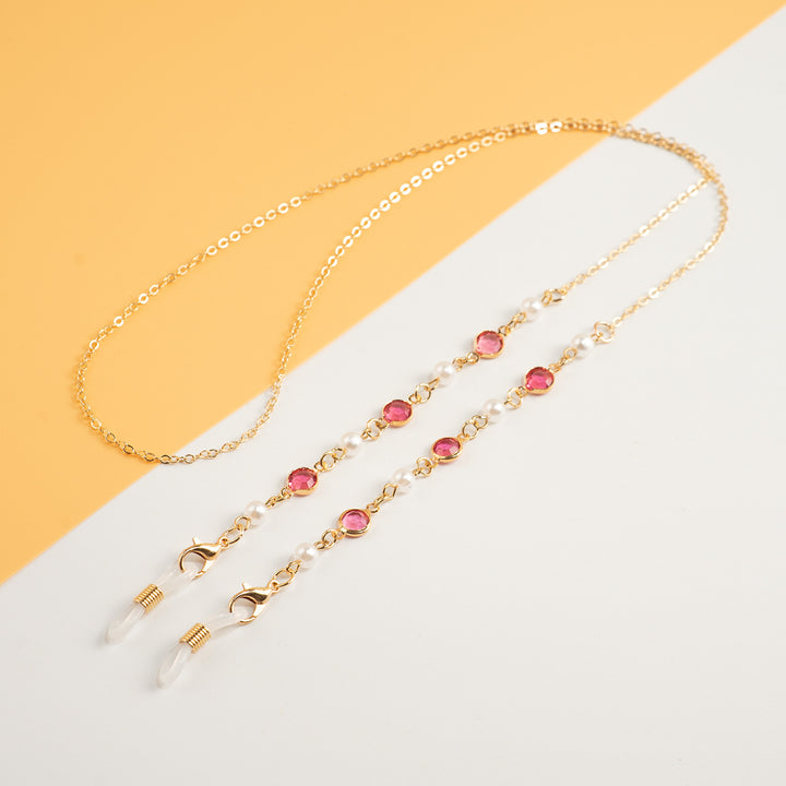 Pearl and Crystal Eyewear Chain Bowlift