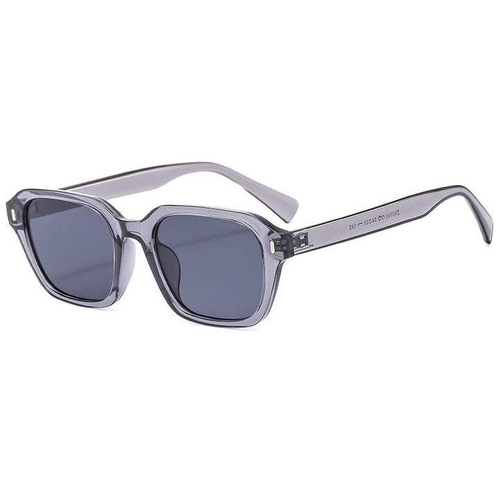 Ladies Square Sunglasses with Stylish Transparent Frame and UV Protection Bowlift