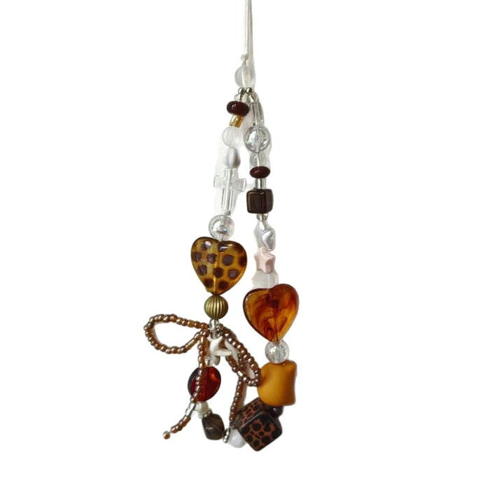 Beaded Heart Charm Necklace Bowlift