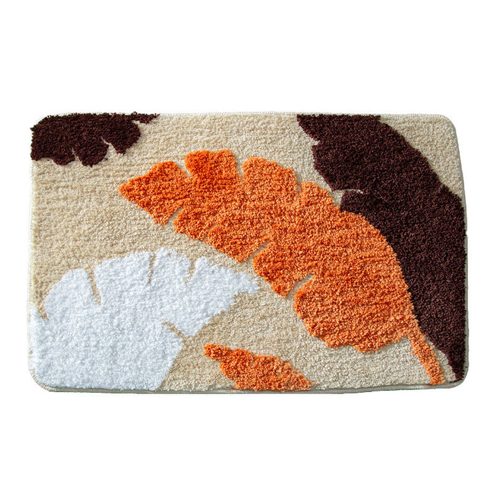 Leaf Print Bath Mat Bowlift