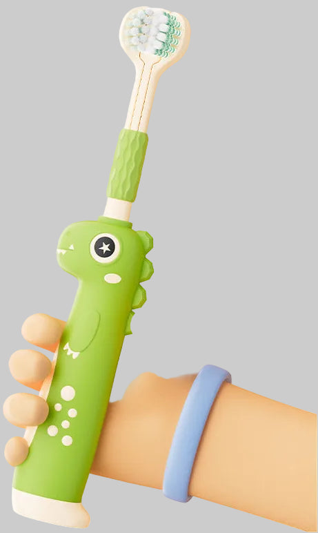 3D Character-Themed Soft-Bristle Toothbrush Set Bowlift