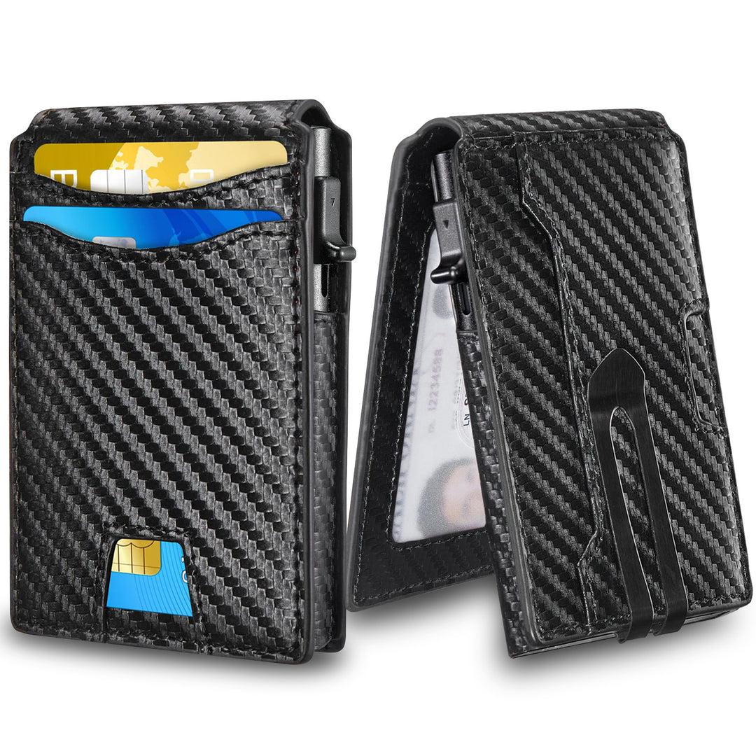 Slim RFID-Blocking Carbon Fiber Cardholder Bowlift