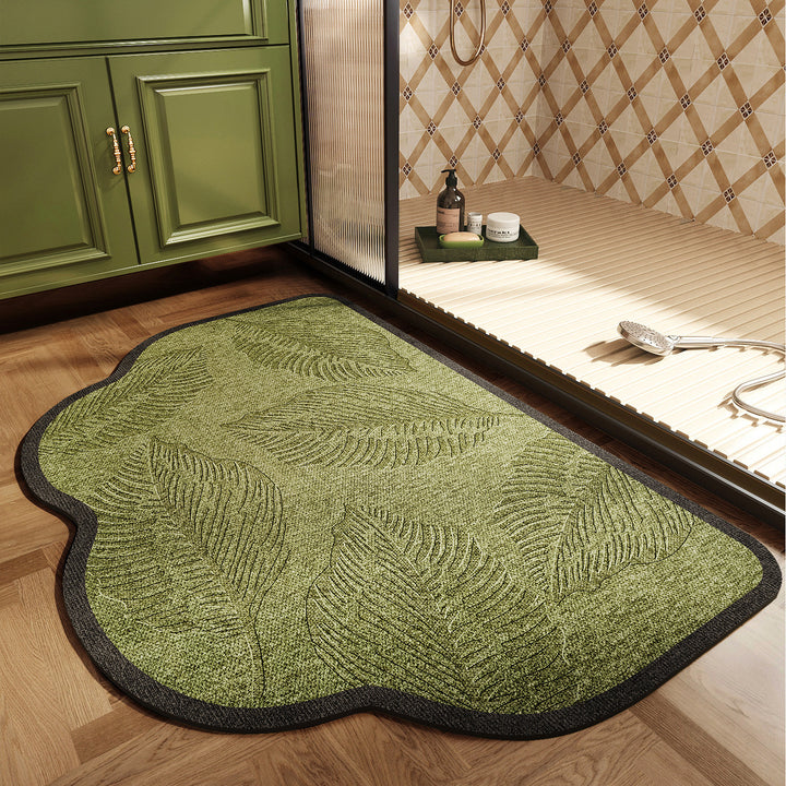 Lace-Trimmed Bath Mat Bowlift