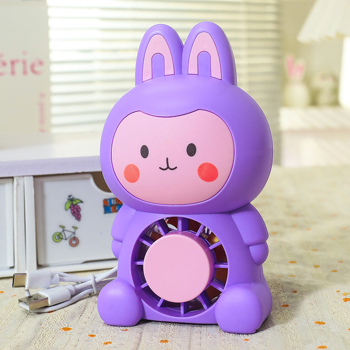 Women's portable USB mini fan in cute rabbit design Bowlift