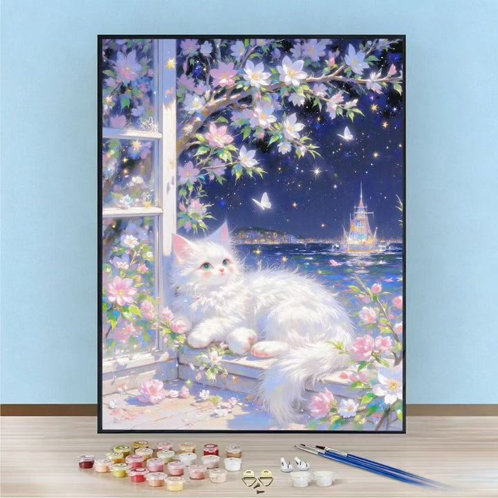 DIY Cat-Themed Paint by Numbers Art Kit Bowlift