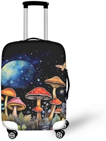Unisex nano elastic suitcase cover with horse and sunflower motif, stretchable stretch protection for hard shell trolley with zipper Bowlift
