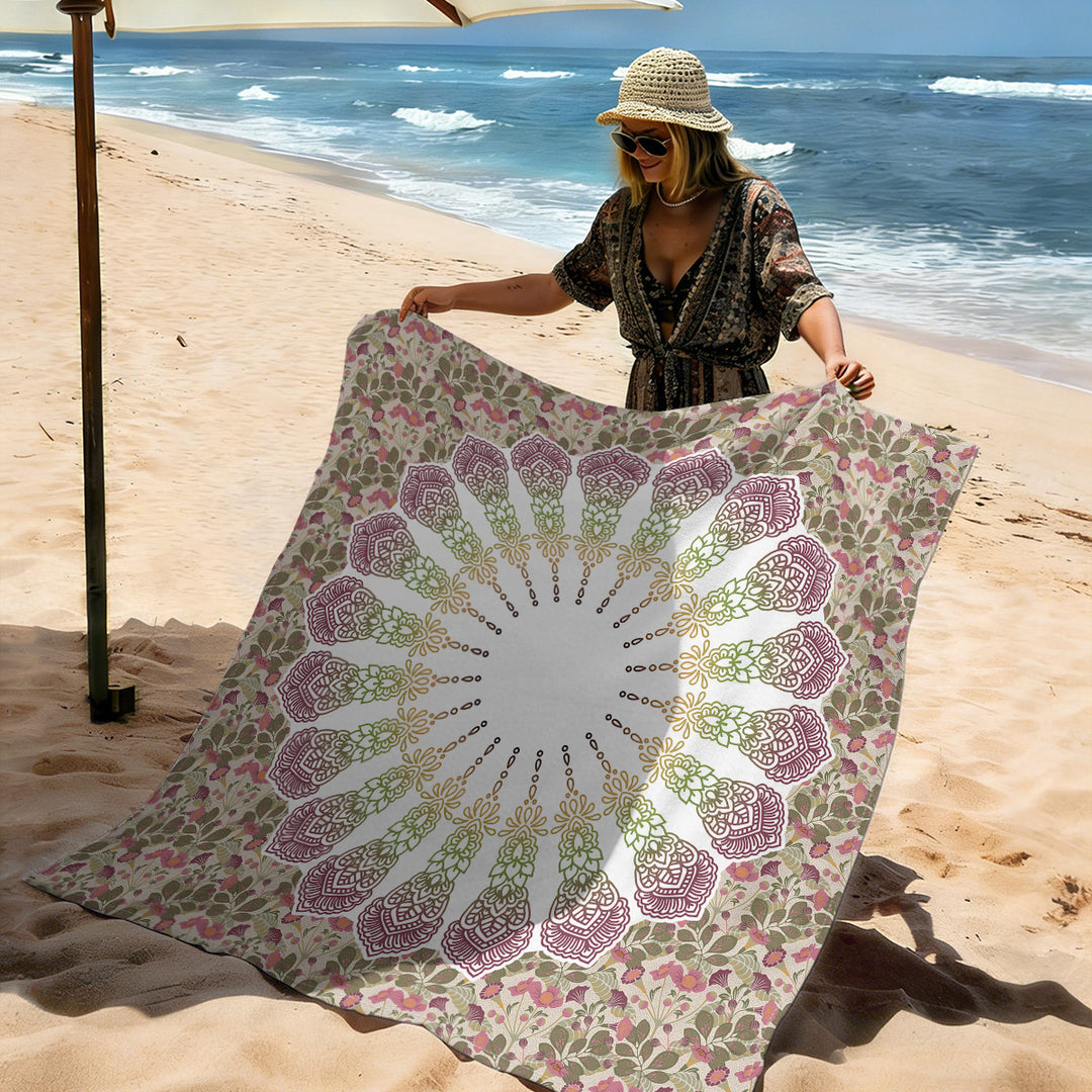 Mandala Design Beach Mat Bowlift