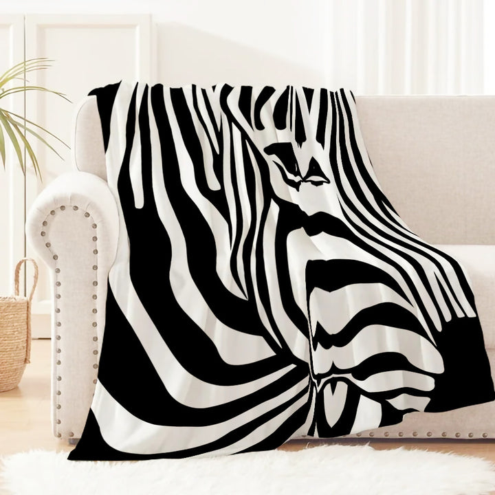 Stylish Zebra Print Blanket Bowlift