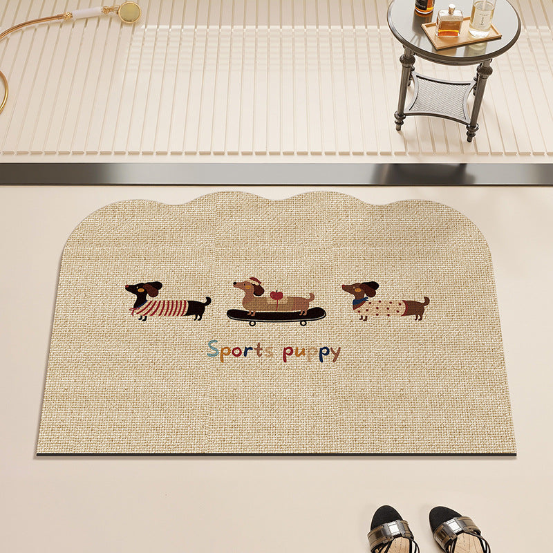 Playful Dog-Themed Area Mat