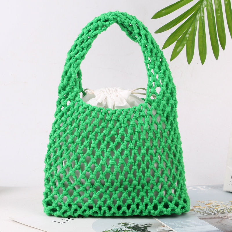 Hand-knotted tote bag made of natural cotton Bowlift