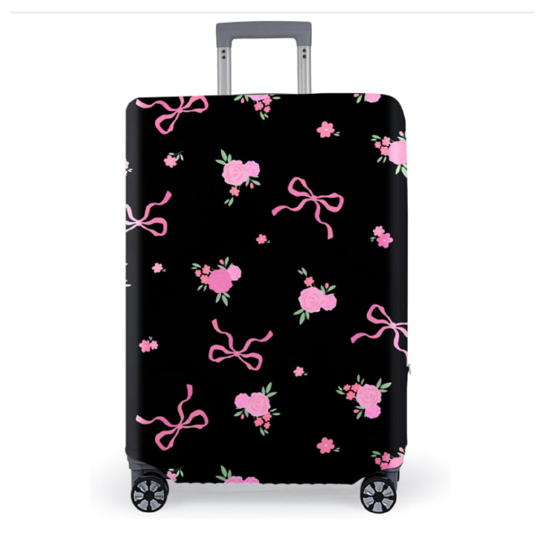 Unisex non-elastic suitcase cover with mandala motif, stretch protective cover for telescopic handle and wheels Bowlift