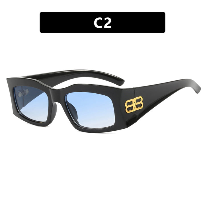 Women's fashionable sunglasses with angular frame and polarized lenses Bowlift
