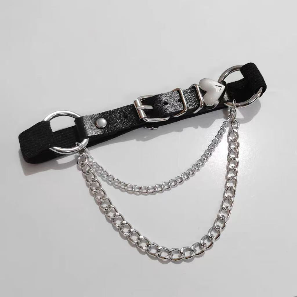 Adjustable Decorative Chain Thigh Harness Bowlift