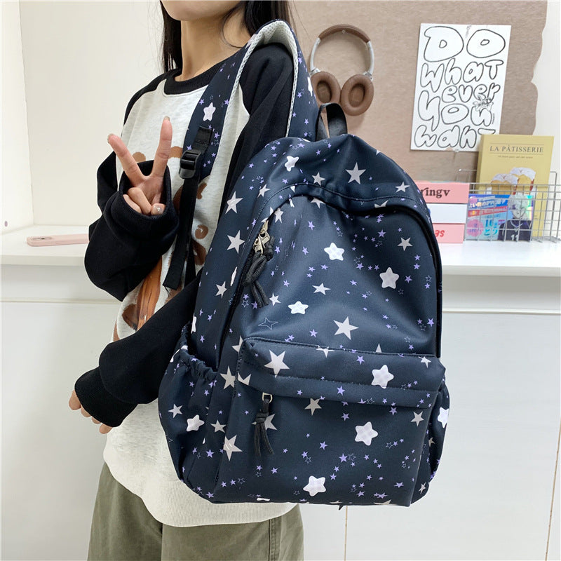 Girls' Star Patterned Backpack Bowlift