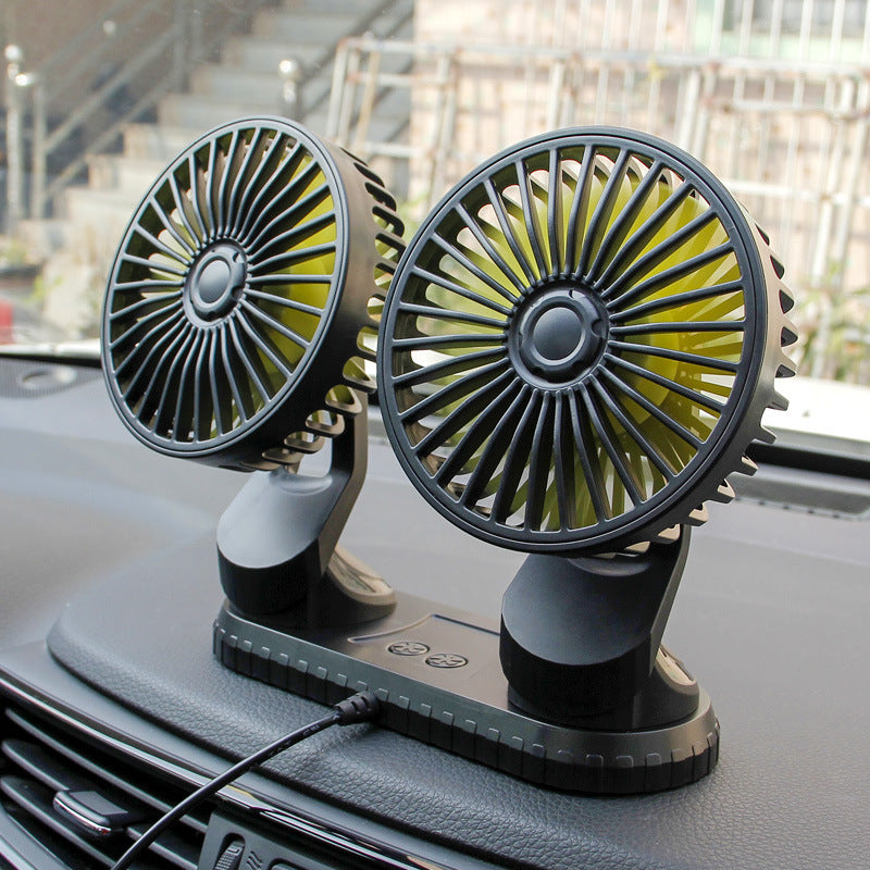 Dual-Head Adjustable Desk Fan Bowlift