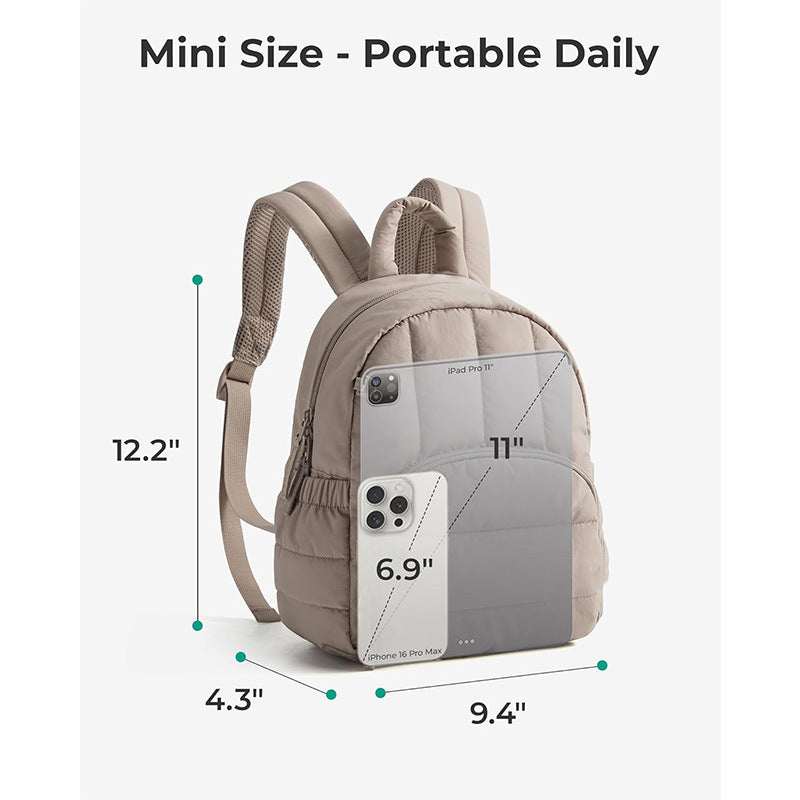 Compact Quilted Backpack Bowlift