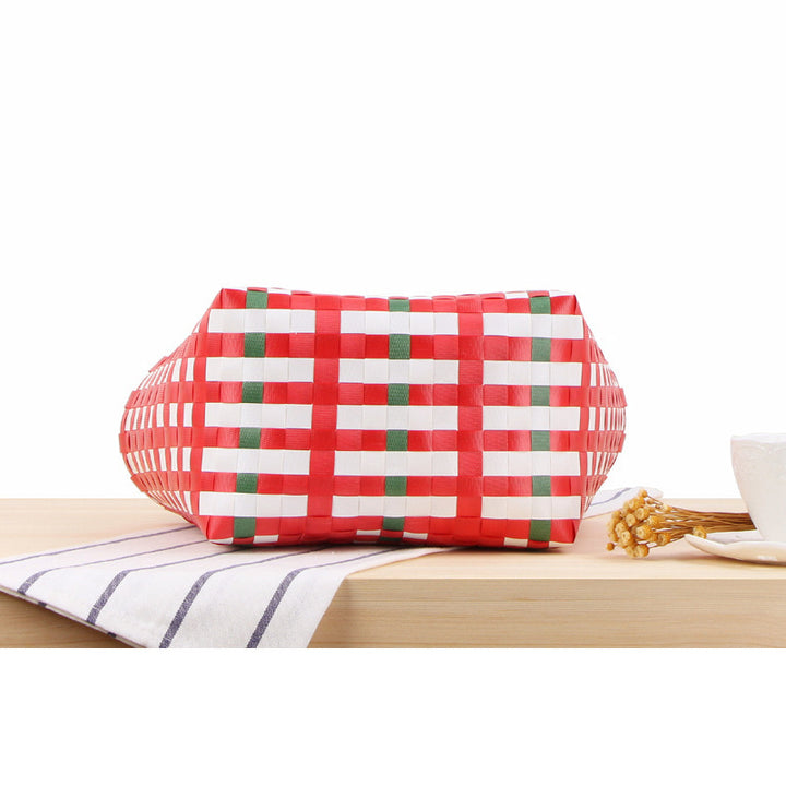 Braided shopping bag with colorful pattern Bowlift