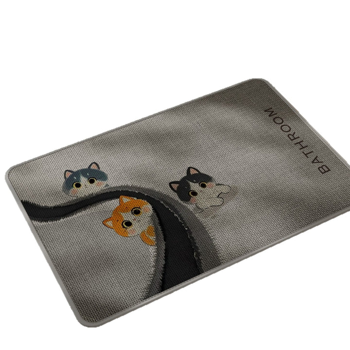 Cartoon Cat-Themed Non-Slip Bath Mat Bowlift