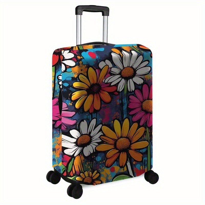 Floral-Illustrated Hard Shell Travel Suitcase Bowlift