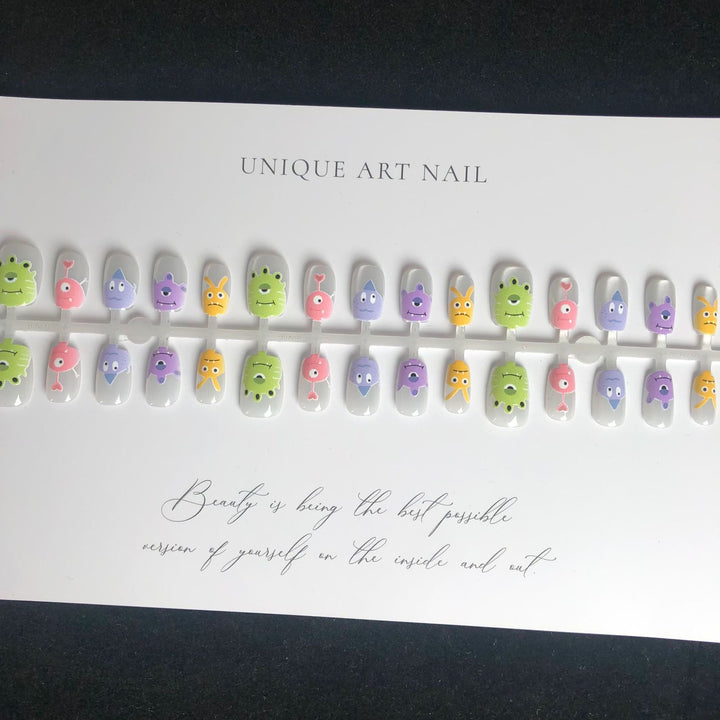 Fun-Themed Press-On Nail Art Set