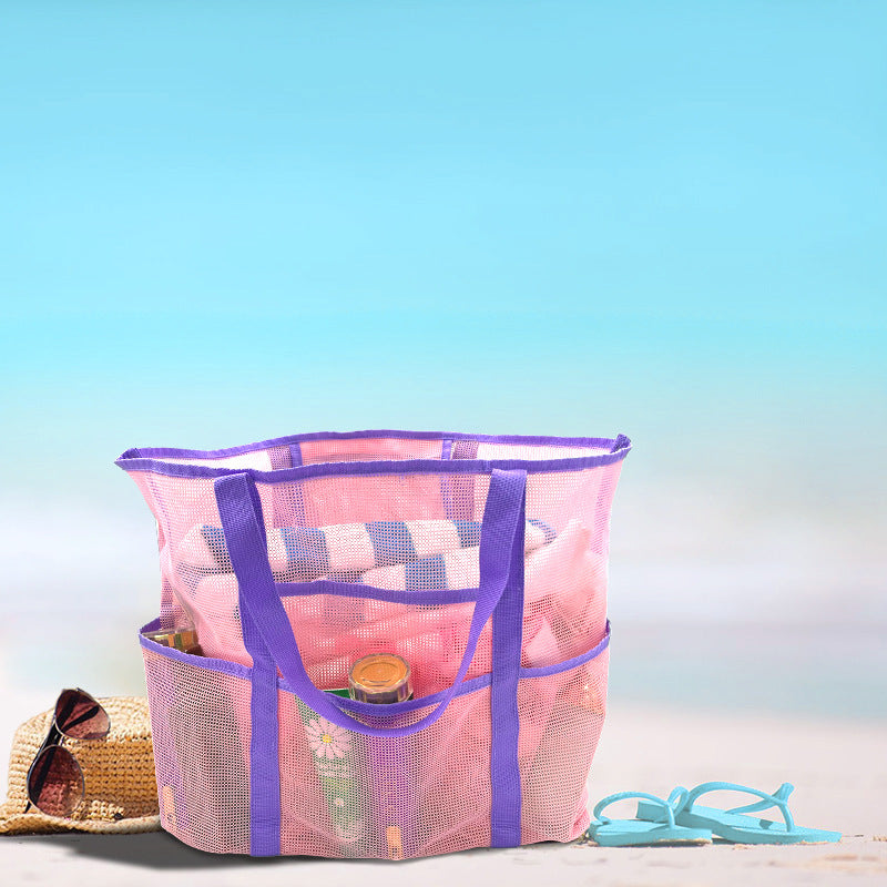 Spacious and Breathable Beach Bag Made of Mesh Material Bowlift