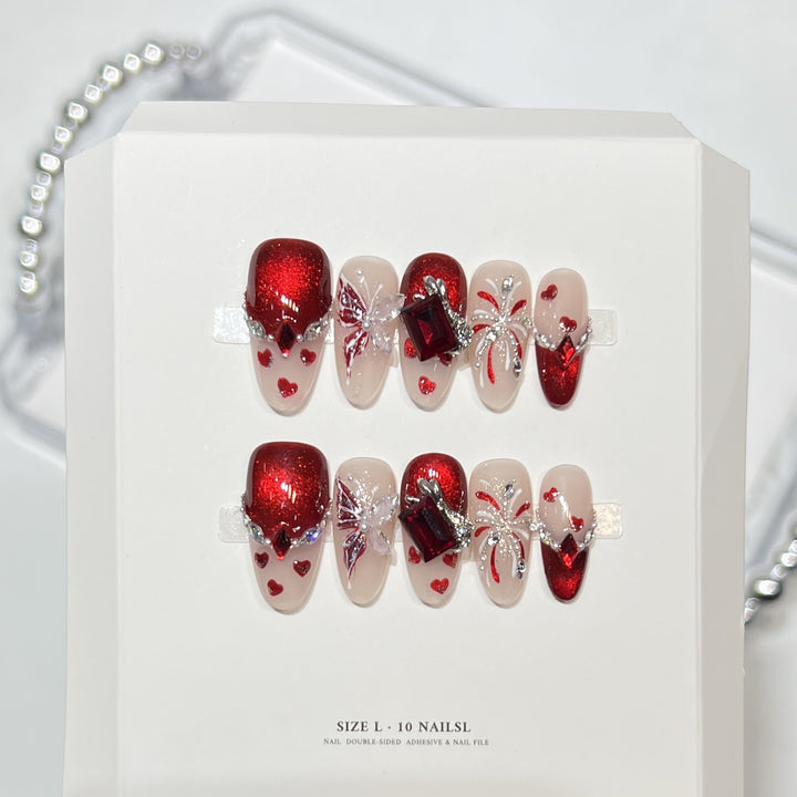 Themed Press-On Nail Art Set with Hello Kitty Designs Bowlift