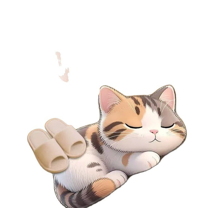 Cat-Themed Memory Foam Bath Mat Bowlift